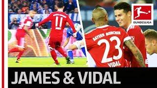 A World Class Assist and a Dream Finish - James and Vidal Shine in Bayern's Attack