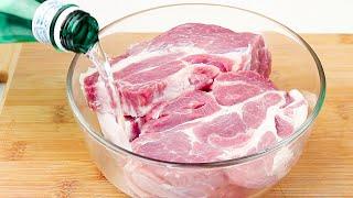 Tender Pork! How to tenderize tough meat! The secret is in the marinade! ASMR