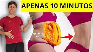 Apenas 10 Minutos De Treino PARA QUEIMAR GORDURA DA BARRIGA e PERDA RÁPIDA DE PESO Em Casa