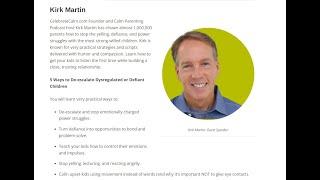 5 Ways to De escalate Dysregulated or Defiant Children with Kirk Martin