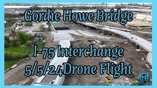 Gordie Howe Bridge: I-75 Interchange Construction - A Bird's Eye View