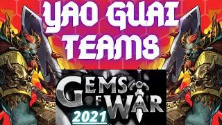 Yao Guai TEAMS | Gems of War best troops | 3 teams for Yao in SOULFORGE NOW top 10 legendary best