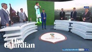 Argentina TV hosts hold moment's silence after defeat to Croatia