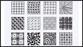 젠탱글 기초 패턴 그리기  1 / Zentangle  Patterns /  Zentangle art / Doodle Patterns