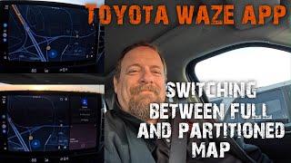 Switching Waze map to full or partial screen in Android Auto