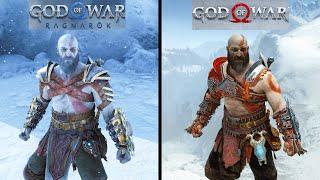 God of War Ragnarok PC vs God of War 2018 PC - Physics and Details Comparison