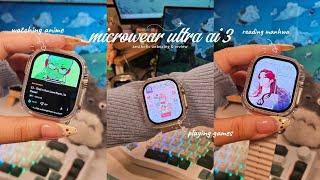 unboxing an android smartwatch with netflix, webtoon, spotify & more | ultra ai 3 aesthetic review