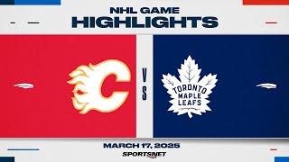 NHL Highlights | Flames vs. Maple Leafs - March 17, 2025