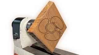 Woodturning -  A SOLID Mahogany Desk Fan