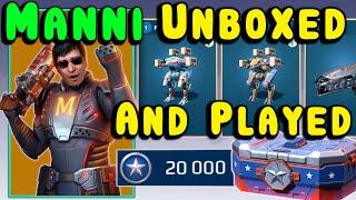 New MANNI PILOT Gameplay MAX DAMAGE War Robots 7.2 WR Unboxing