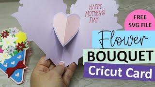 Flower Bouquet Mother's Day Card Cricut Tutorial