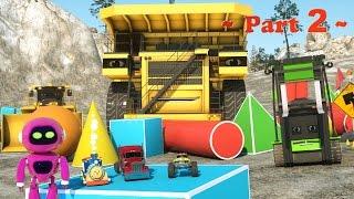 Learn Shapes At the Construction Site - Learn Shapes And Race Monster Trucks - TOYS (Part 2)