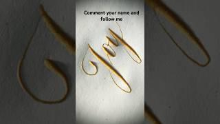 Copperplate calligraphy, tutorial: how I write your name #joy
