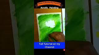 Flower painting using Acrylics for beginners #shorts