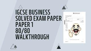 IGCSE Business studies paper 1 solved (May/June 2020 11)