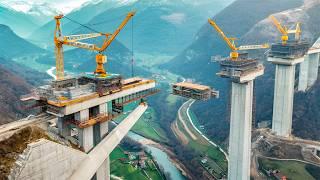 World's Fastest Bridge Construction: Biggest Crane Equipment