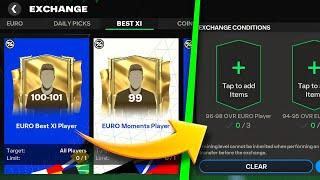 NEW UPCOMING EURO BEST XI EXCHANGE LE*KED ONLINE  101 OVR BEST XI CARD   DON'T DO THIS MISTAKE 