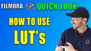 QUICK LOOK : How To Use LUT's : Filmora Tutorial