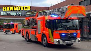 [ALARM in der NORDSTADT] - Einsatzfahrten Feuerwehr HANNOVER Wache 1 + Rettungsdienst & Polizei!