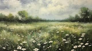 Spring Landscape Meadow Free Tv Art Wallpaper Screensaver Home Decor Oil Painting Digital Wall Green