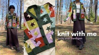 knit the  lucky star cardigan  with me.