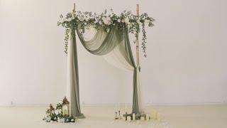 Product tutorial: Easy Hanging Sheer Arch Draping set of 3