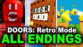 DOORS: Retro Mode - ALL Endings (Bad, Good and Secret Showcase)