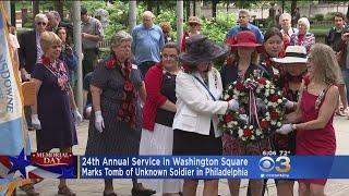 Remembrance Service Held At Tomb Of The Unknown Soldier In Washington Square