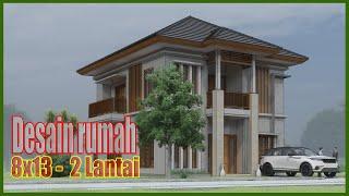 DESAIN RUMAH 8x13 UNTUK 2 LANTAI