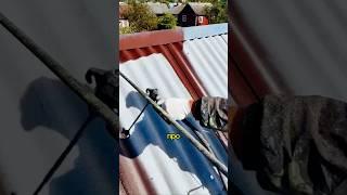 Покраска шифера своими руками#ремонт #shortvideo #крыша #дом #шифер #shorts #покраска #своимируками