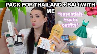 Pack for Thailand & Bali with me! *essentials you need + outfit Inso*