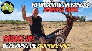 We cross paths with THE WORLDS DEADLIEST SNAKE! | The Lake Dunn Sculpture Trail | ARAMAC -  Ep 49