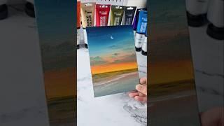 Easy way to paint a sunset/ acrylic painting ideas