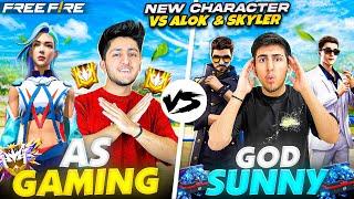 As Gaming Vs 4 Players New Character Vs Alok And Skyler  Who Will Win - Free Fire