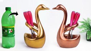 Swan shape spoon holder Showpiece making at home || Gift item showpiece making