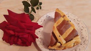 Вкусный творожный пирог.