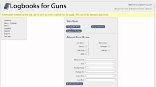 Logbooks For Guns Demo - Firearms Log Book Software