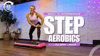 45 MIN CARDIO STEP WORKOUT - Energizing Stepper Workout #436 - 132 BPM