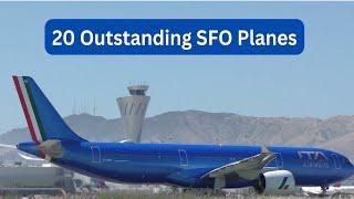 20 OUTSTANDING Planes at SFO - Plane Spotting San Francisco including B747 A380 B777 A350