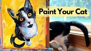 Painting Your Cat in Acrylics | 30-Minute Beginner Painting