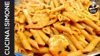 Ricetta della Pasta con crema di Gamberoni come al ristorante stellato.