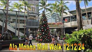 [4K] Ala Moana Mall Walk on 12/12/24 in Honolulu, Oahu, Hawaii #alamoanamall #alamoanacenter