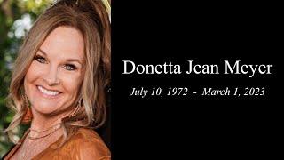 Donetta Jean Meyer - Celebration of Life