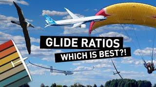 How Far Can Gliders Glide? Planes vs Sailplanes vs Space Shuttle vs Bird vs Paraglider vs HangGlider