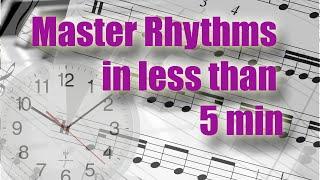 Master rhythms in less than 5 minutes. Music reading training