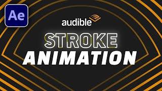 Audible Commercial -  Stroke Logo Animation in After Effects | Tutorial