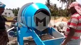 Working Process of AIMIX Reverse Drum Concrete Mixer in Construction Site