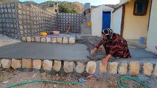 "Beauty and improvement of the yard: cementing the entrance with the professional hands of Razia"