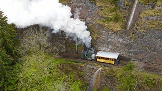 Highlights Rigi Bahn Lok 7 Baujahr 1873 Drohnenaufnahmen, Rigi Railway Steam Locomotive Switzerland