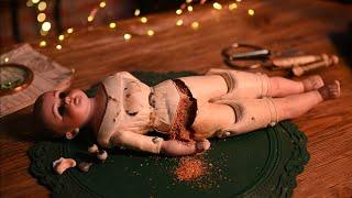 Реставрация немецкой антикварной куклы / Она буквально рассыпалась в руках!